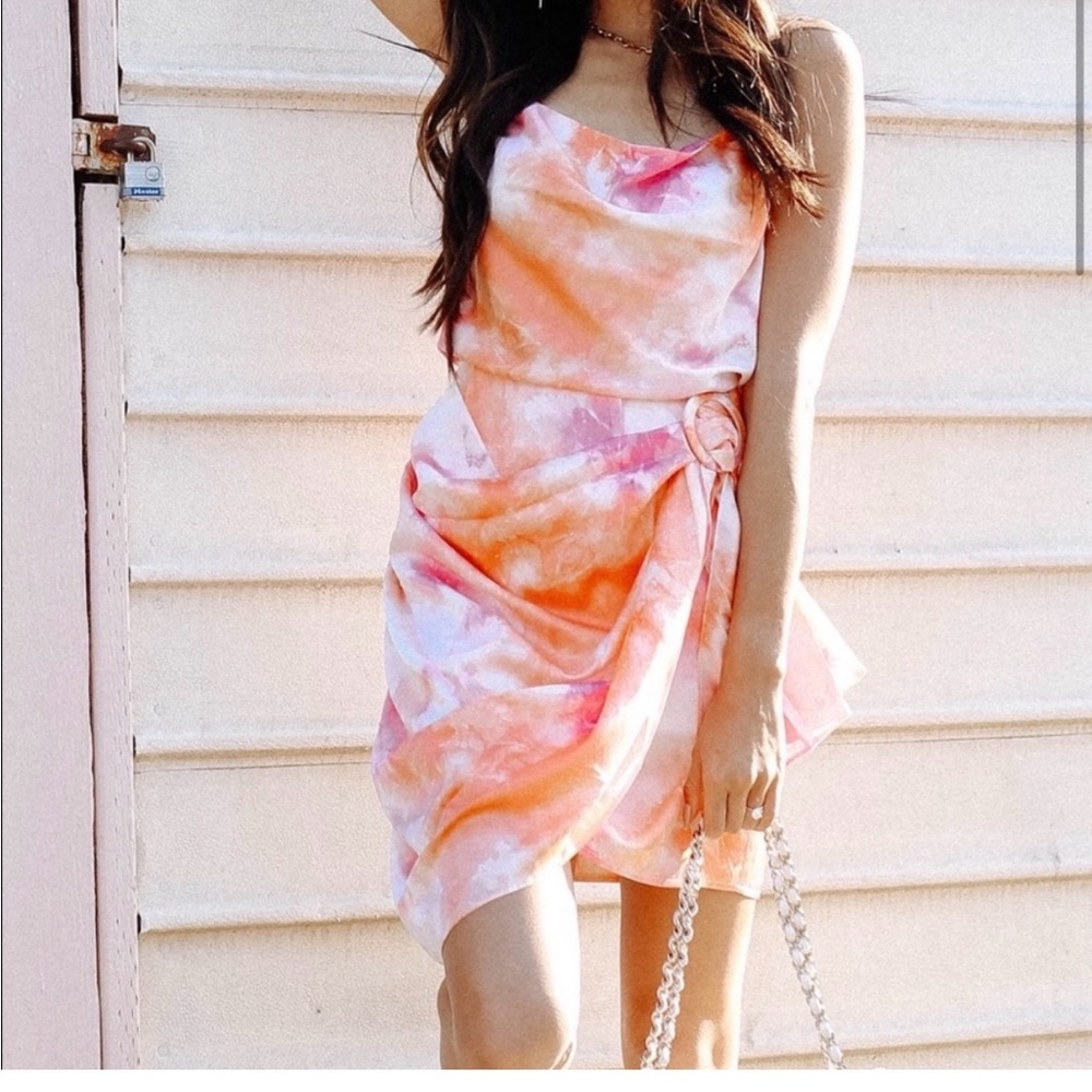 WAYF multi color Two Piece Spaghetti strap and mini skirt
